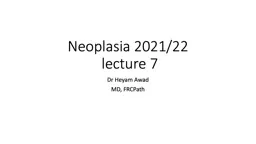 Neoplasia 2021/22  lecture 7
