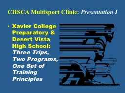 CHSCA Multisport Clinic: