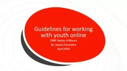 Guidelines for working with youth online