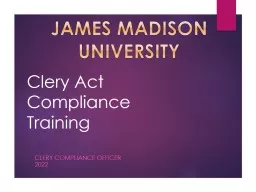 Clery Act Compliance Training