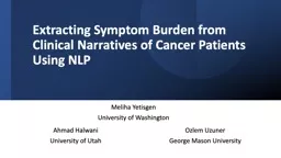 Extracting Symptom Burden from Clinical Narratives of Cancer Patients Using NLP