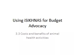 Using  iSIKHNAS  for Budget Advocacy