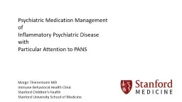 Psychiatric Medication Management