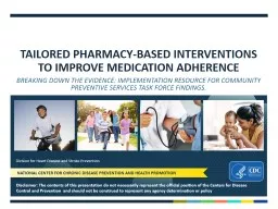 Tailored Pharmacy-Based Interventions to Improve Medication Adherence