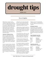 Furrow Irrigationdrought tipsdrought tipsEfficient furrow irrigation r