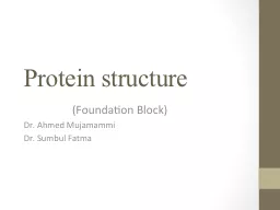 Protein structure (Foundation Block)