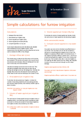 Simple calculations for furrow irrigation