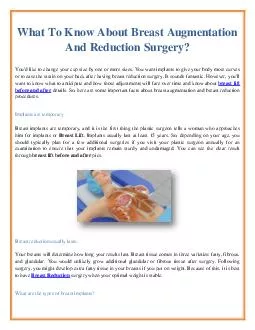What To Know About Breast Augmentation And Reduction Surgery?