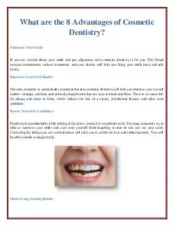 What are the 8 Advantages of Cosmetic Dentistry?