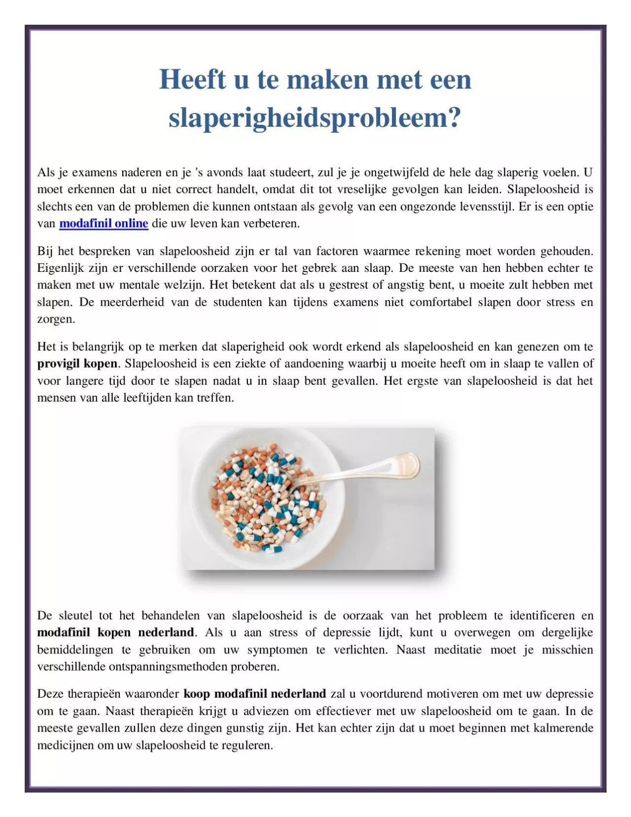 PDF-Heeft u te maken met een slaperigheidsprobleem?