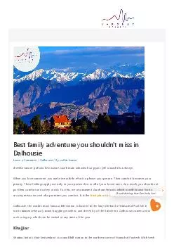 Best Family Adventure You Shouldn\'t Miss in Dalhousie
