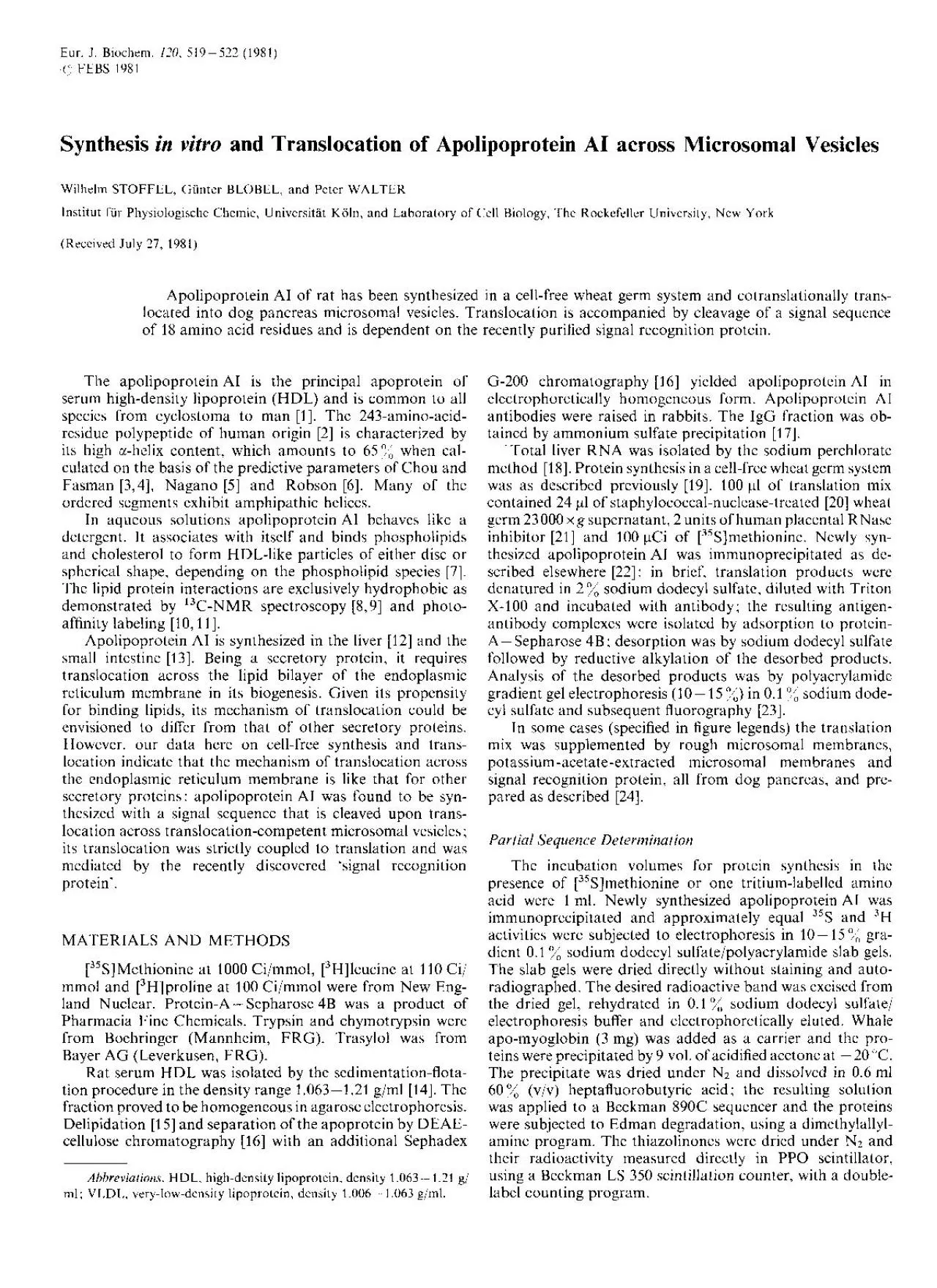 PDF-Microsomal Vesicles Chemie Universitat Koln and Laboratory A1 of ger