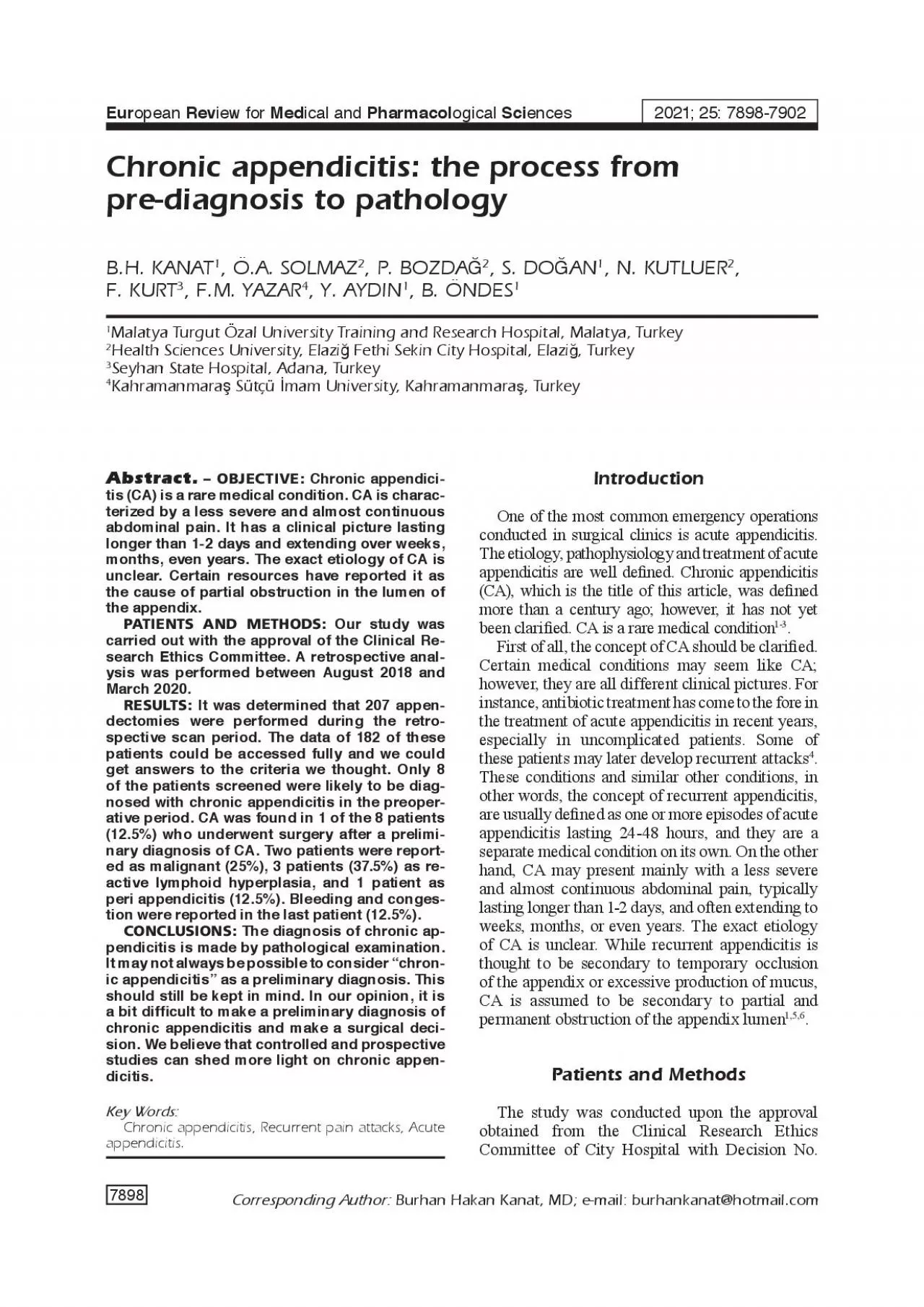 PDF-One of the most common emergency operations conducted in surgical clin