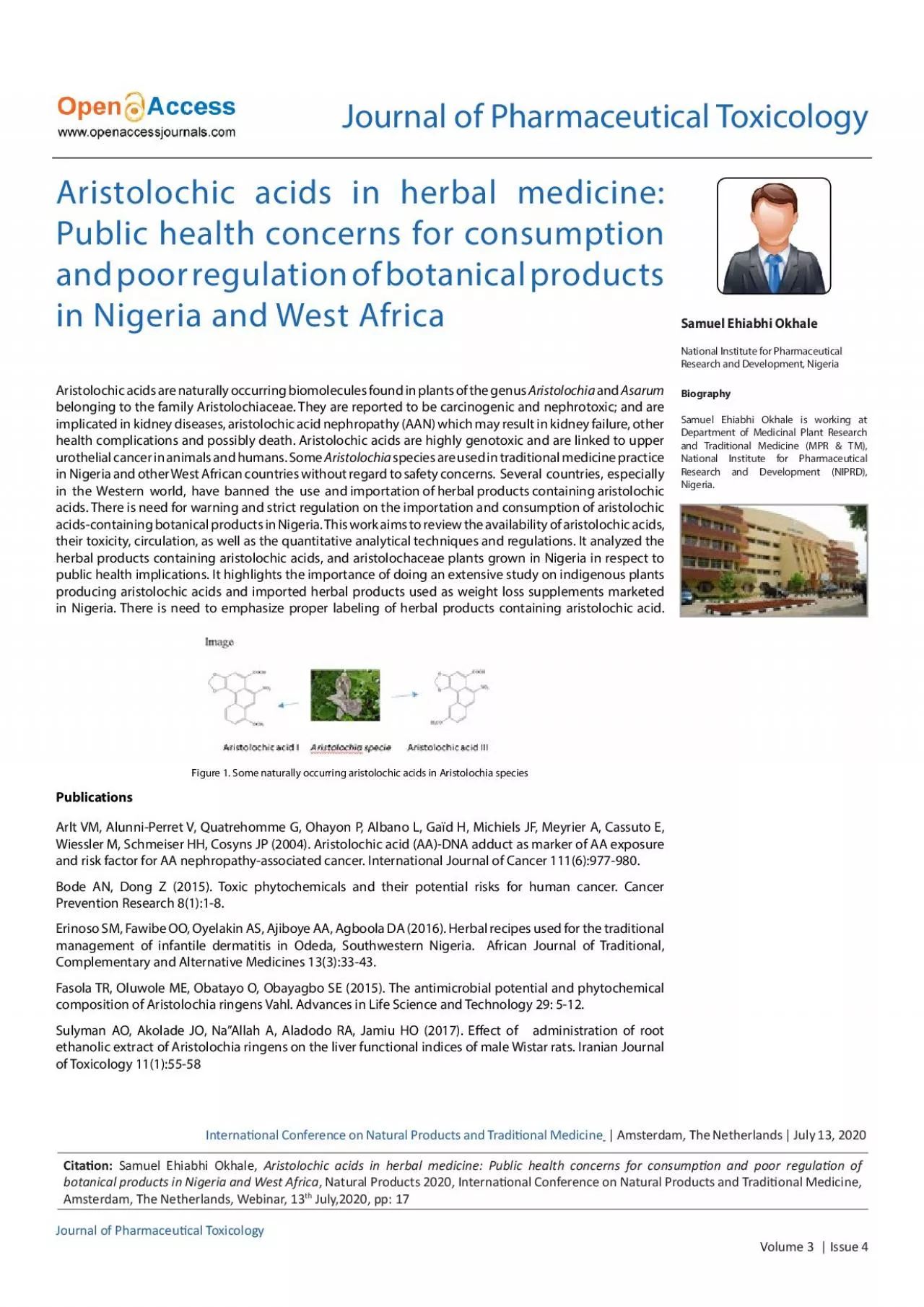 Aristolochic acids in herbal medicine Public health concerns for cons