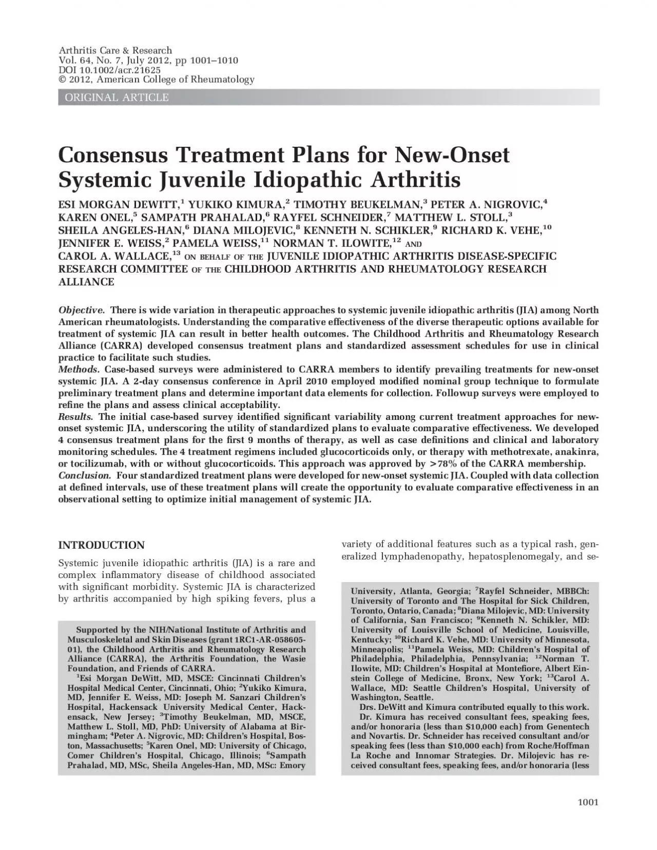 PDF-ConsensusTreatmentPlansforNewOnsetSystemicJuvenileIdiopathicArthritis