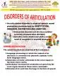 An articulation disorder