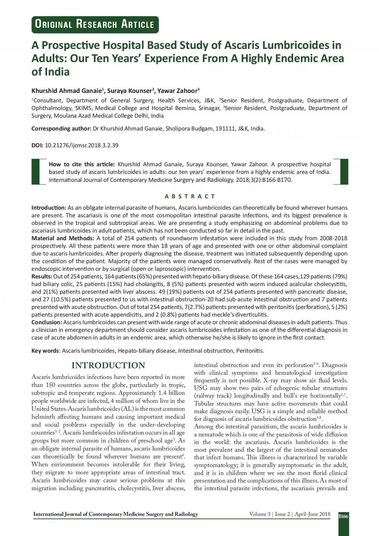 PDF-A trospecx00740069ve Iospital Based Study of Ascaris Lumbricoides i