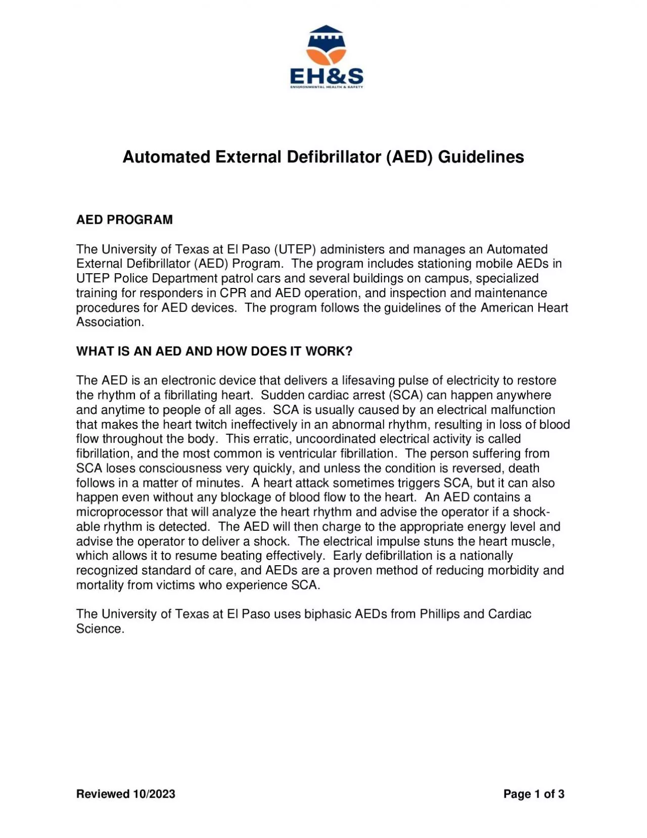 PDF-Automated External Defibrillator AED