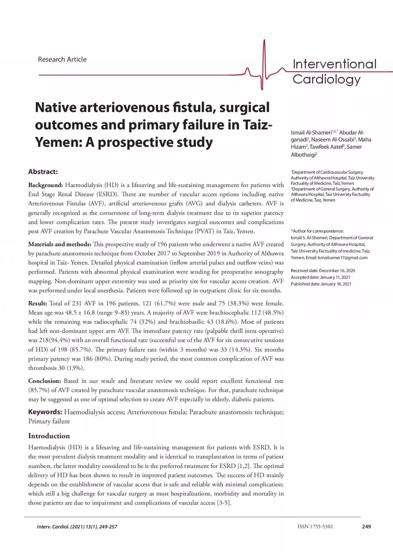 PDF-Native arteriovenous 31stula surgical