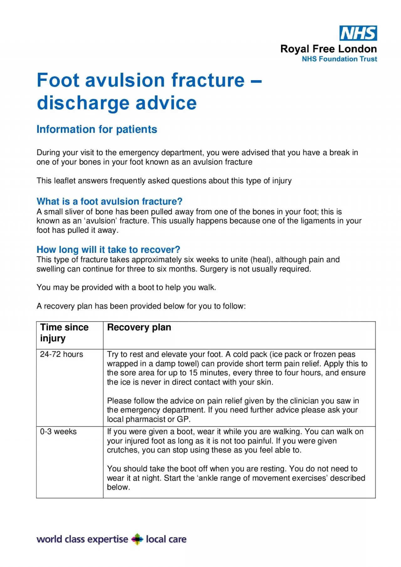 PDF-discharge advice