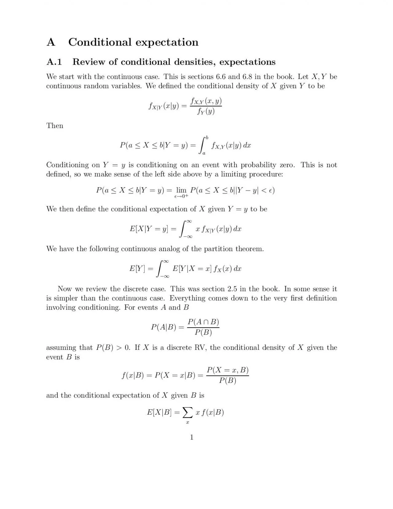 PDF-AConditionalexpectationA1ReviewofconditionaldensitiesexpectationsWes