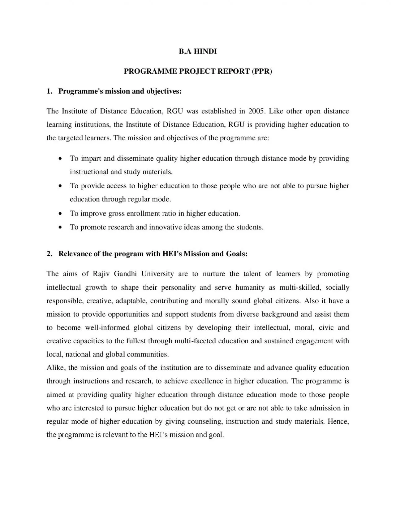 PDF-PROGRAMME PROJECT REPORT PPR