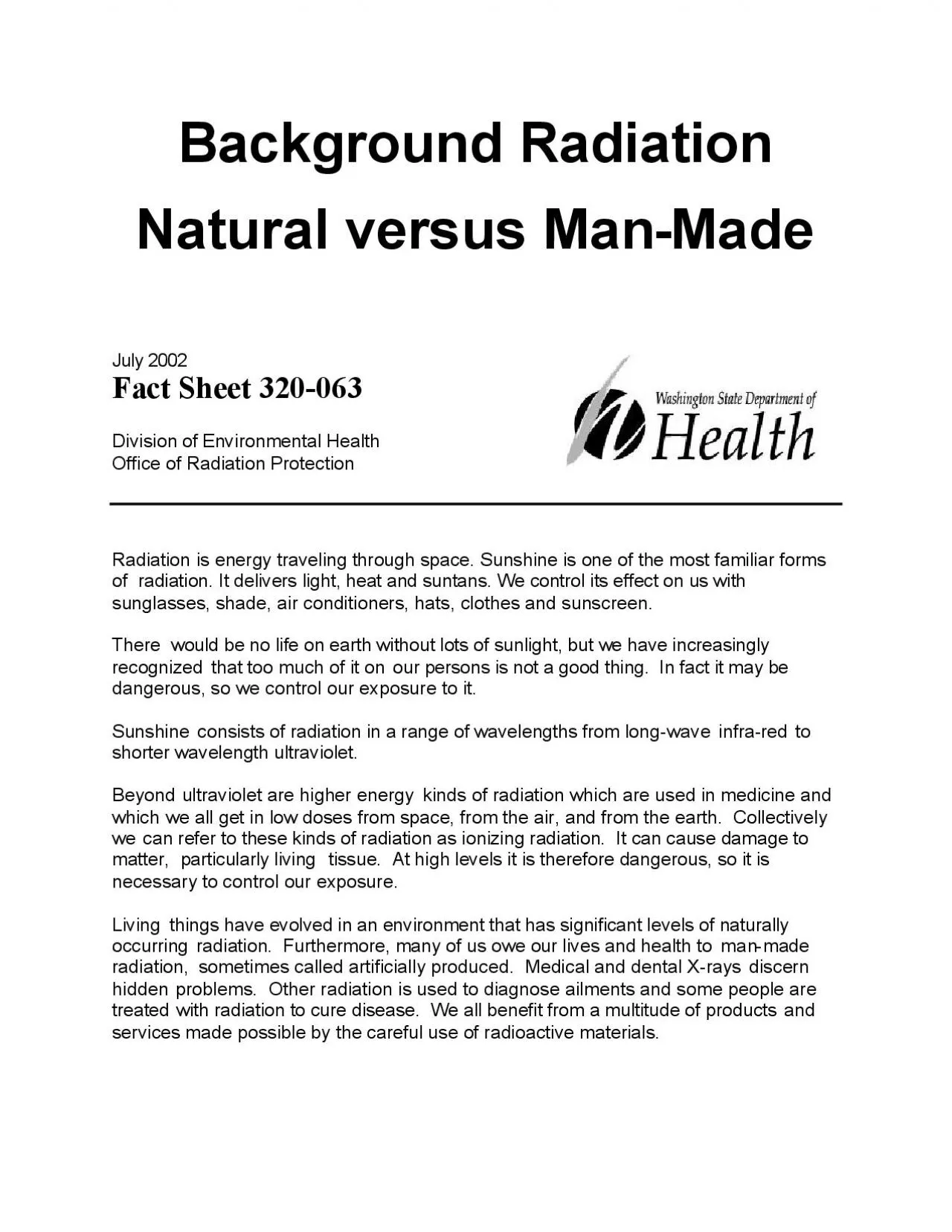 Fact Sheet 10 Background Radiation Natural versus ManMade  Page 7 of