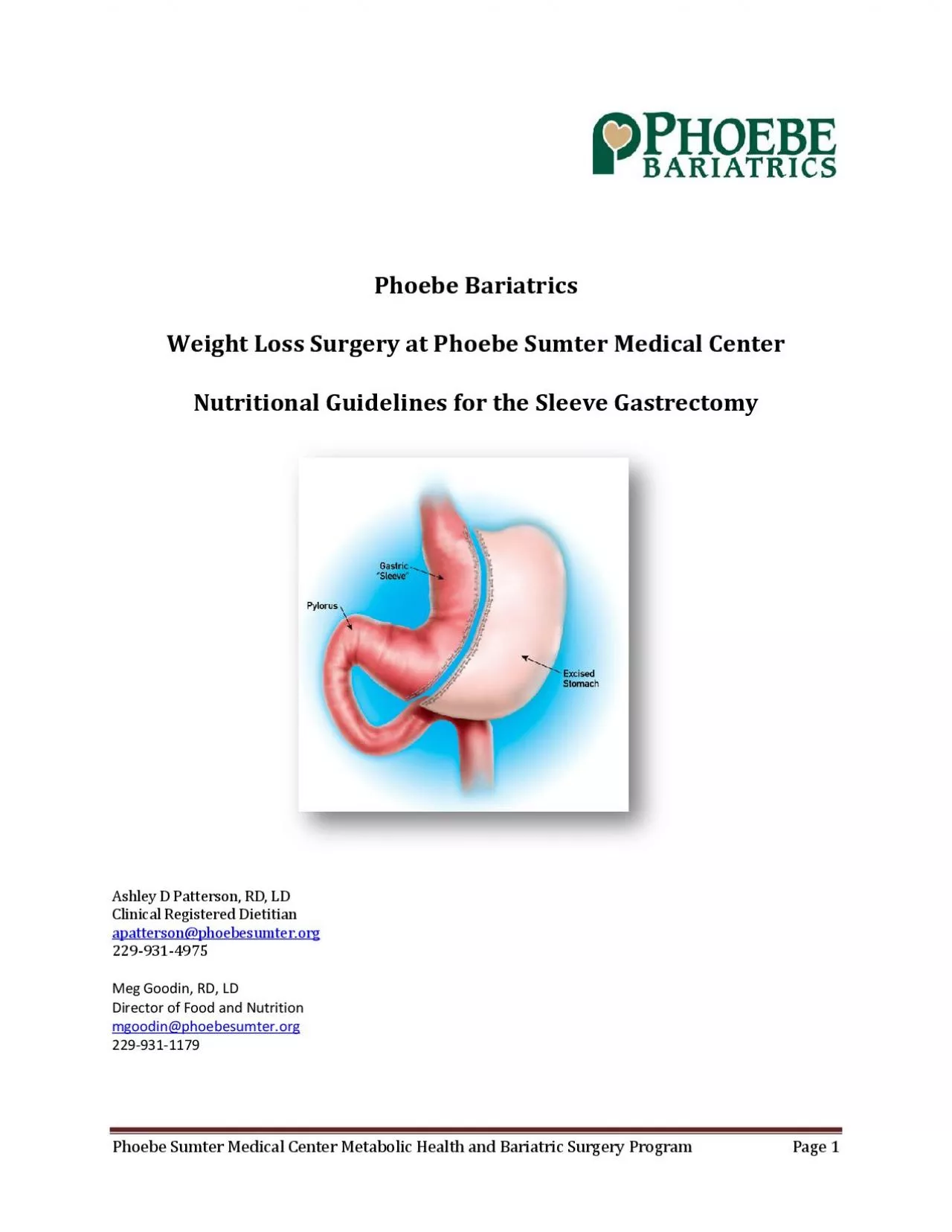 Phoebe Sumter Medical Center Metabolic Health and Bariatric Surgery Pr
