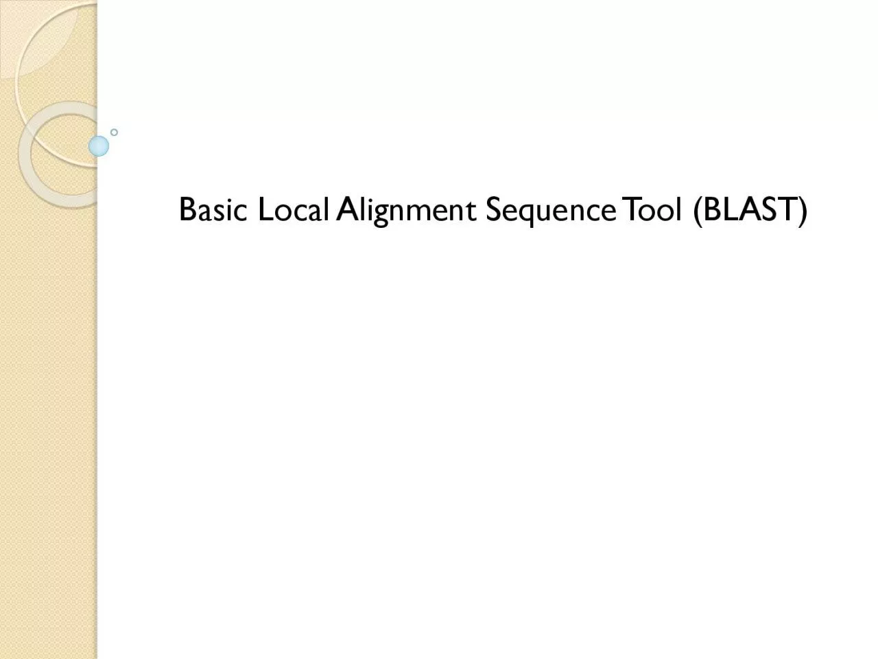 Basic Local Alignment Sequence Tool BLAST