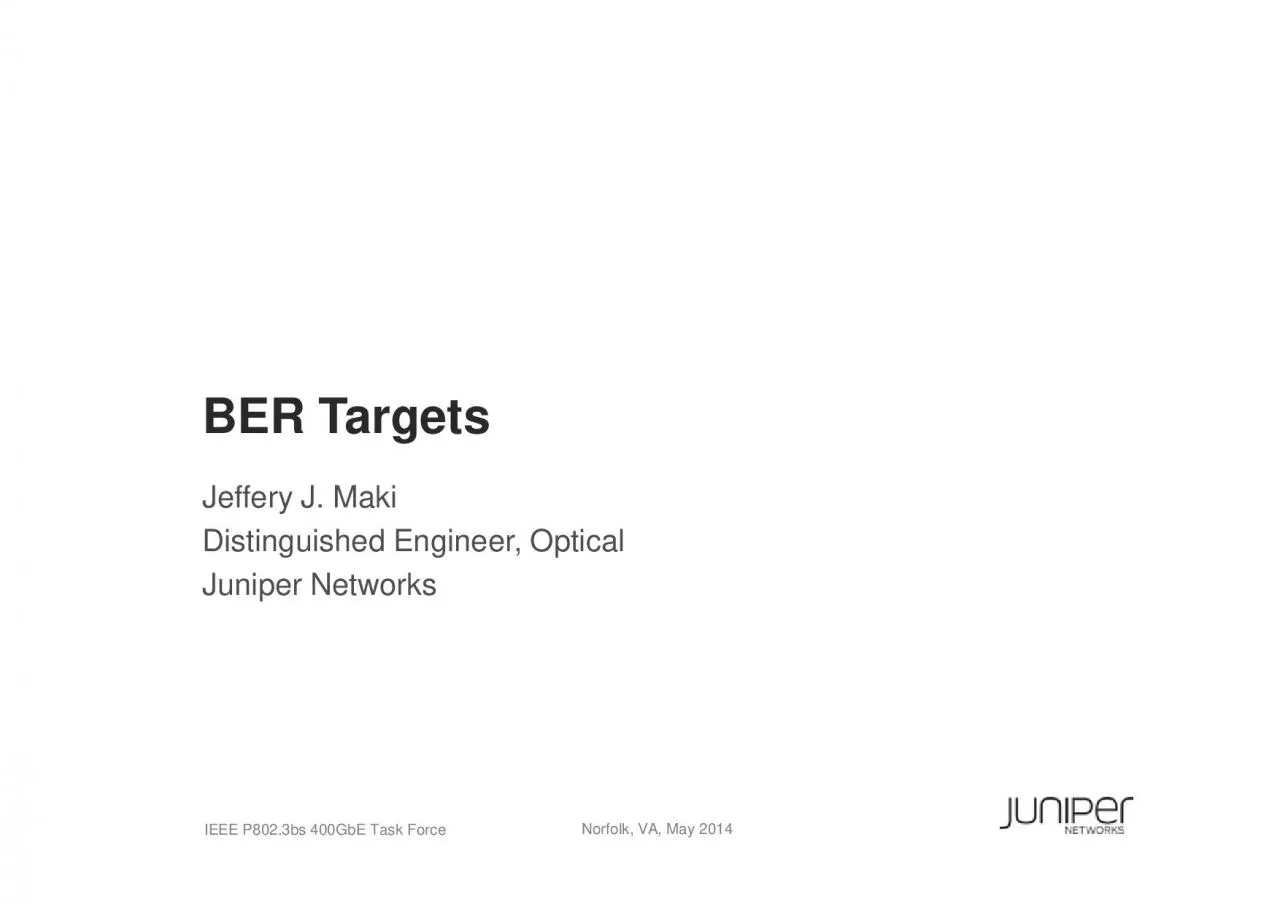 PDF-BER Targets