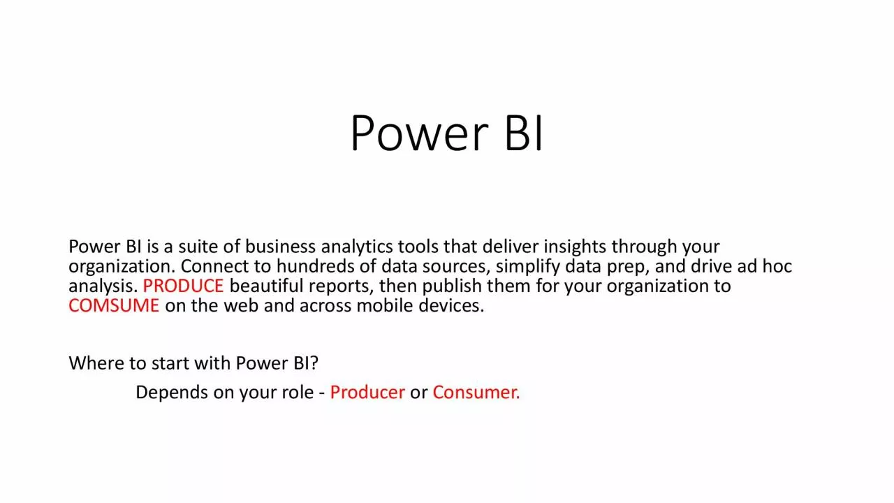 PDF-Power BIPower BI is a suite of business analytics tools that deliver i