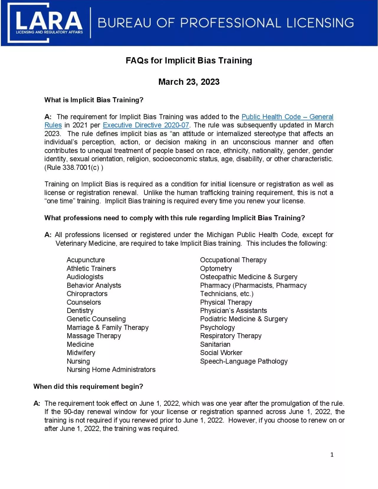 FAQs for Implicit Bias TrainingSeptember 242021What is Implicit Bias