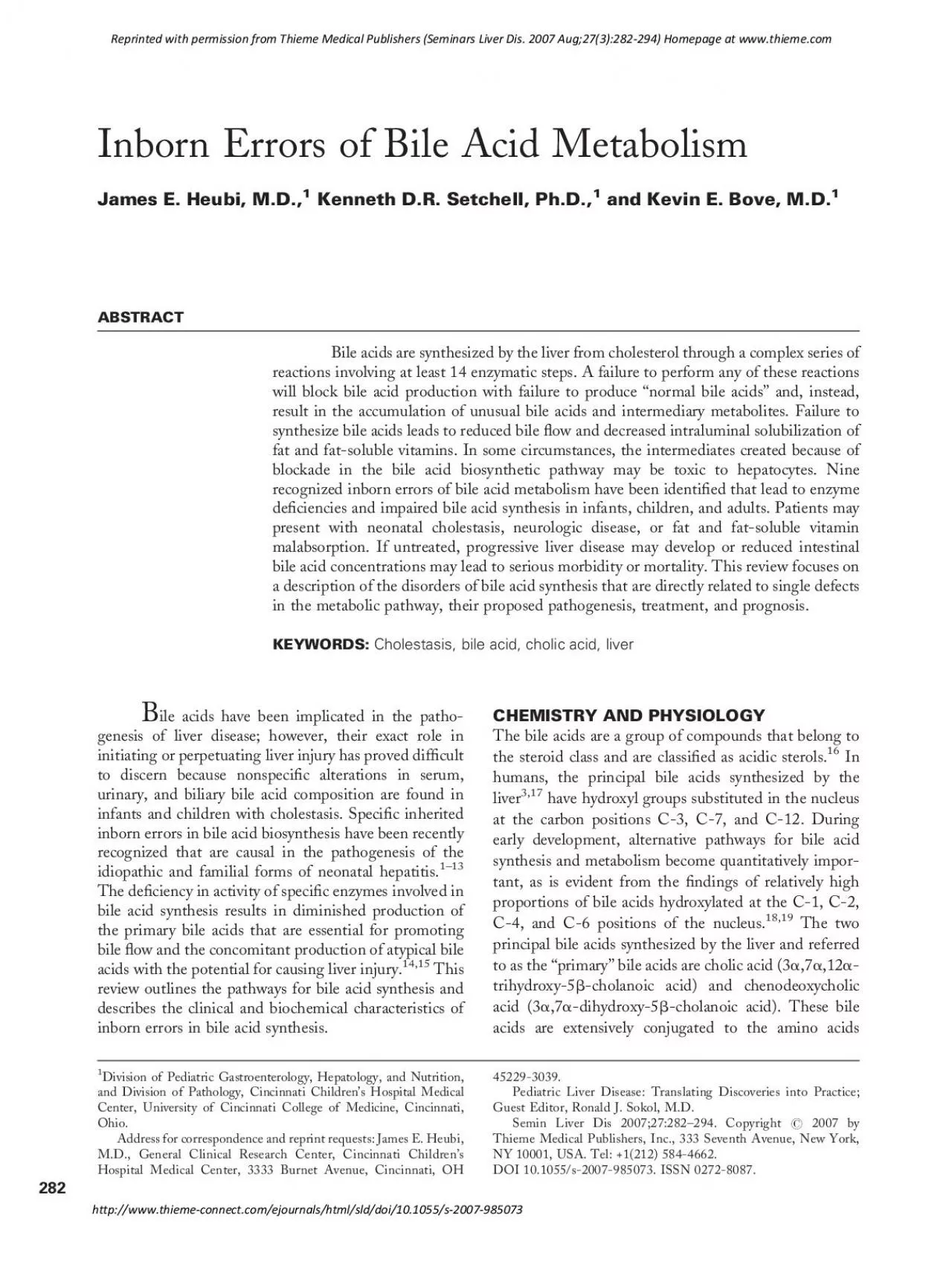 PDF-InbornErrorsofBileAcidMetabolismJamesEHeubiMDKennethDRSetchell