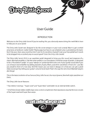 User GuideINTRODUCTIONWelcome to the Dirty Little Secret! If you're re
