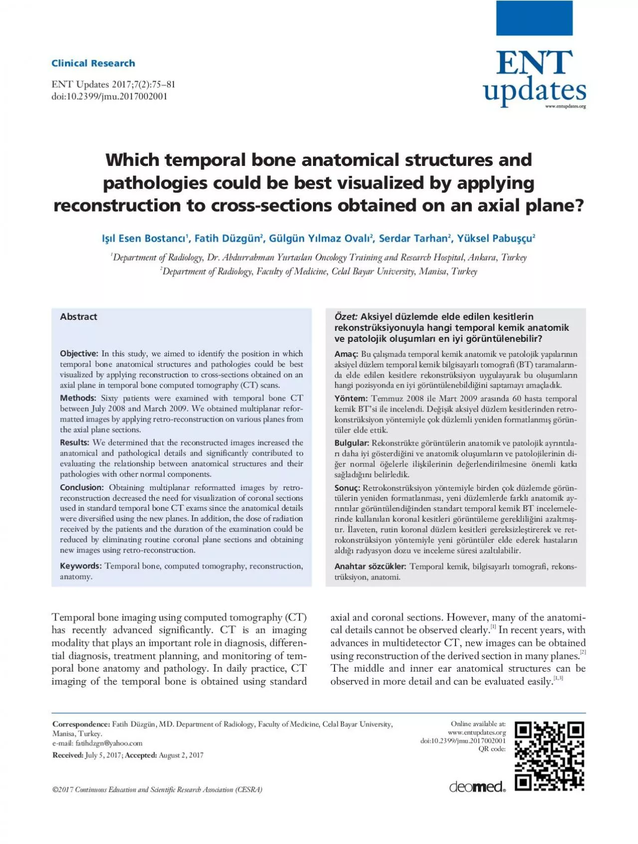 PDF-Which temporal bone anatomical structures and pathologies could be bes