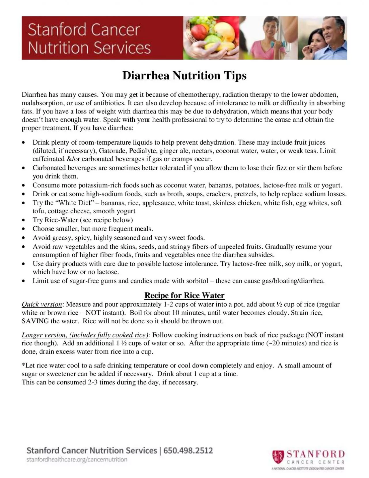 Diarrhea Nutrition Tips