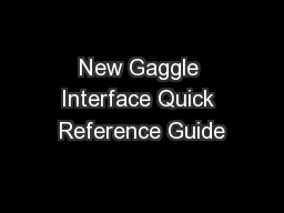 New Gaggle Interface Quick Reference Guide