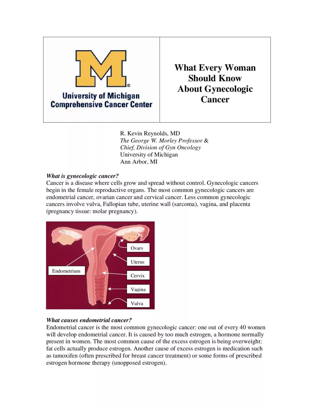 What Every Woman Should Know About Gynecologic Cancer