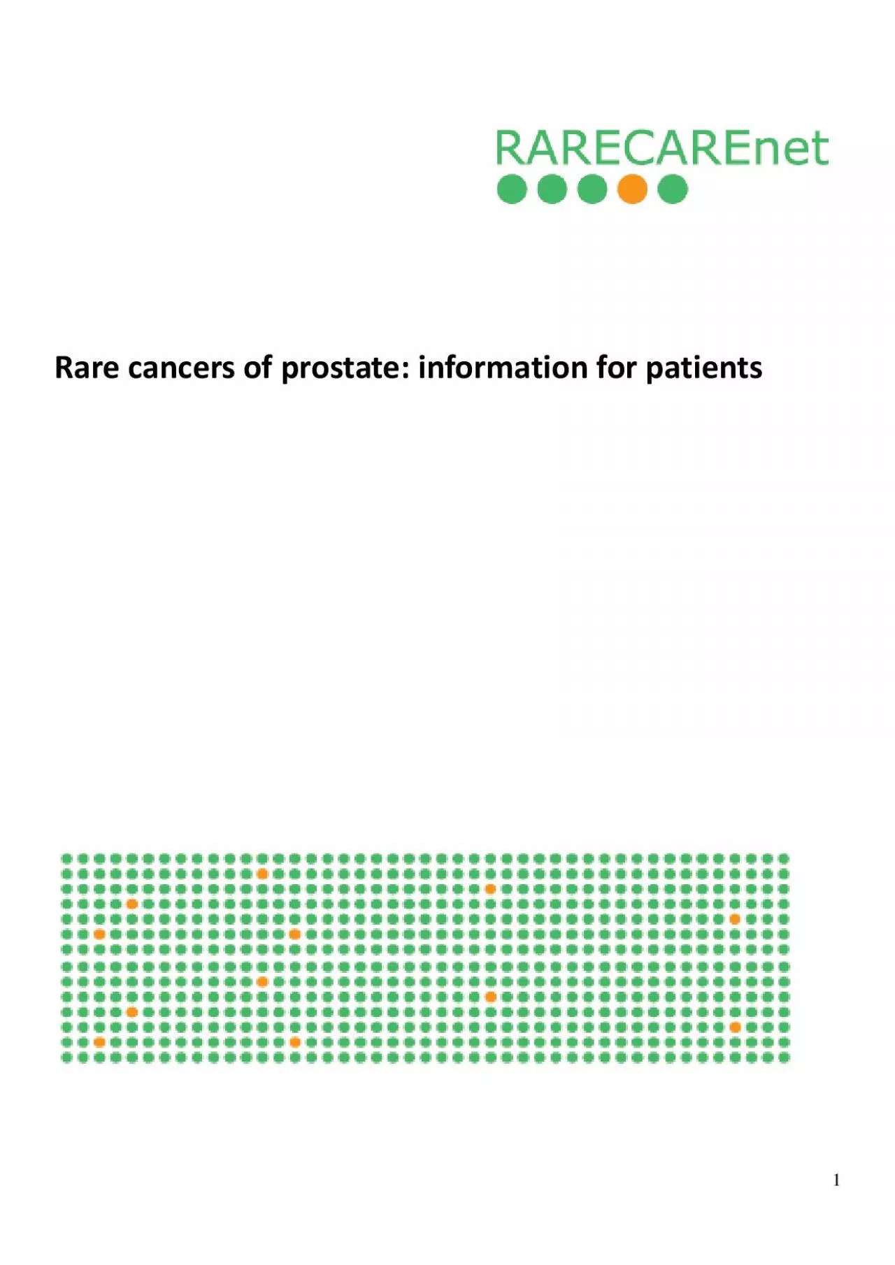 Rare cancers of prostate info