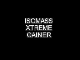 ISOMASS XTREME GAINER 
