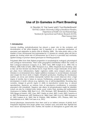 4 Use of 2n Gametes in Plant Breeding A. Dewitte, K. Van Laere and J.