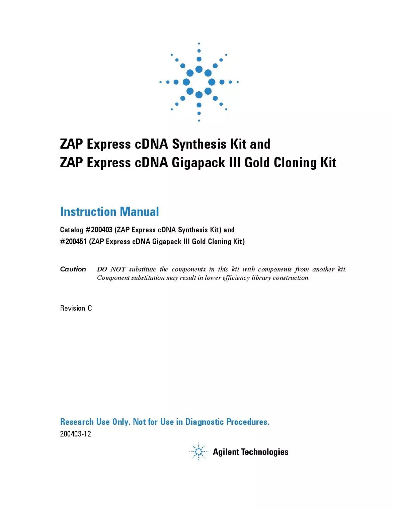 ZAP Express cDNA Synthesis Kit 59
