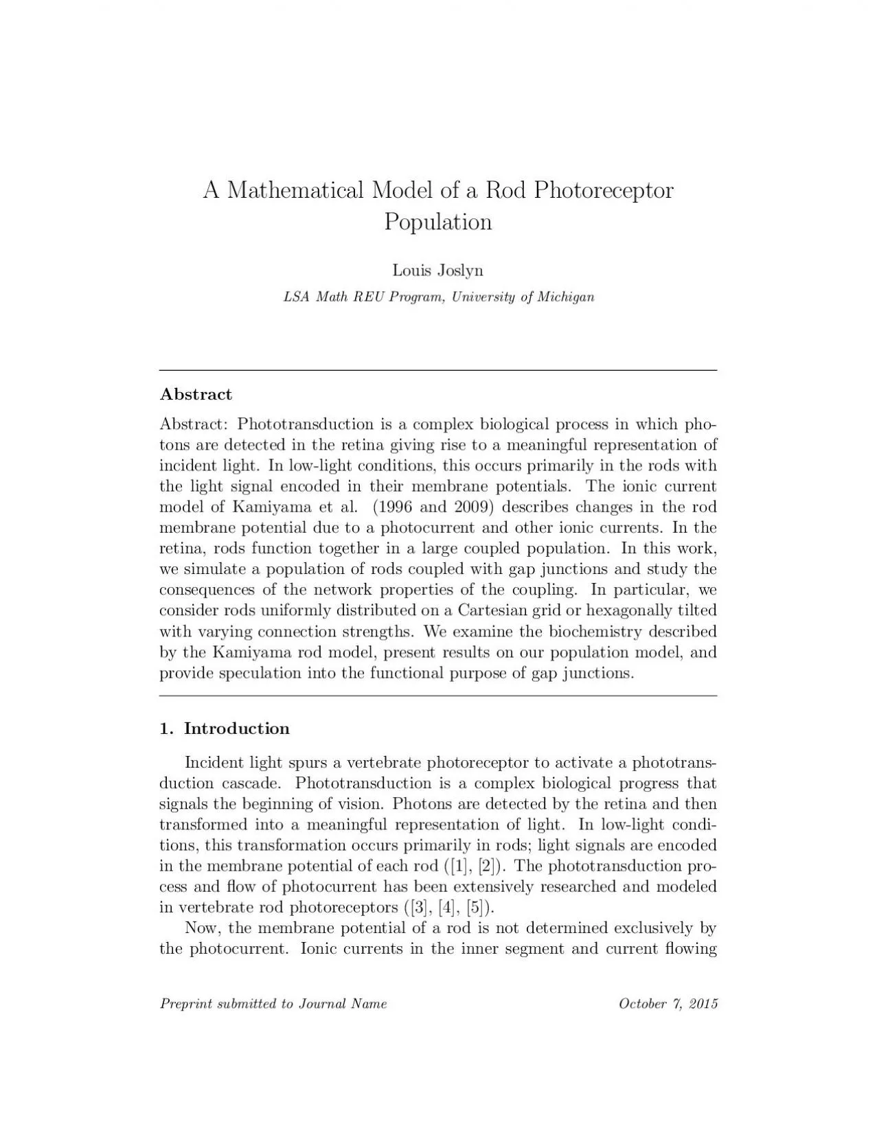 PDF-AMathematicalModelofaRodPhotoreceptorPopulationLouisJoslynLSAMathREUPr