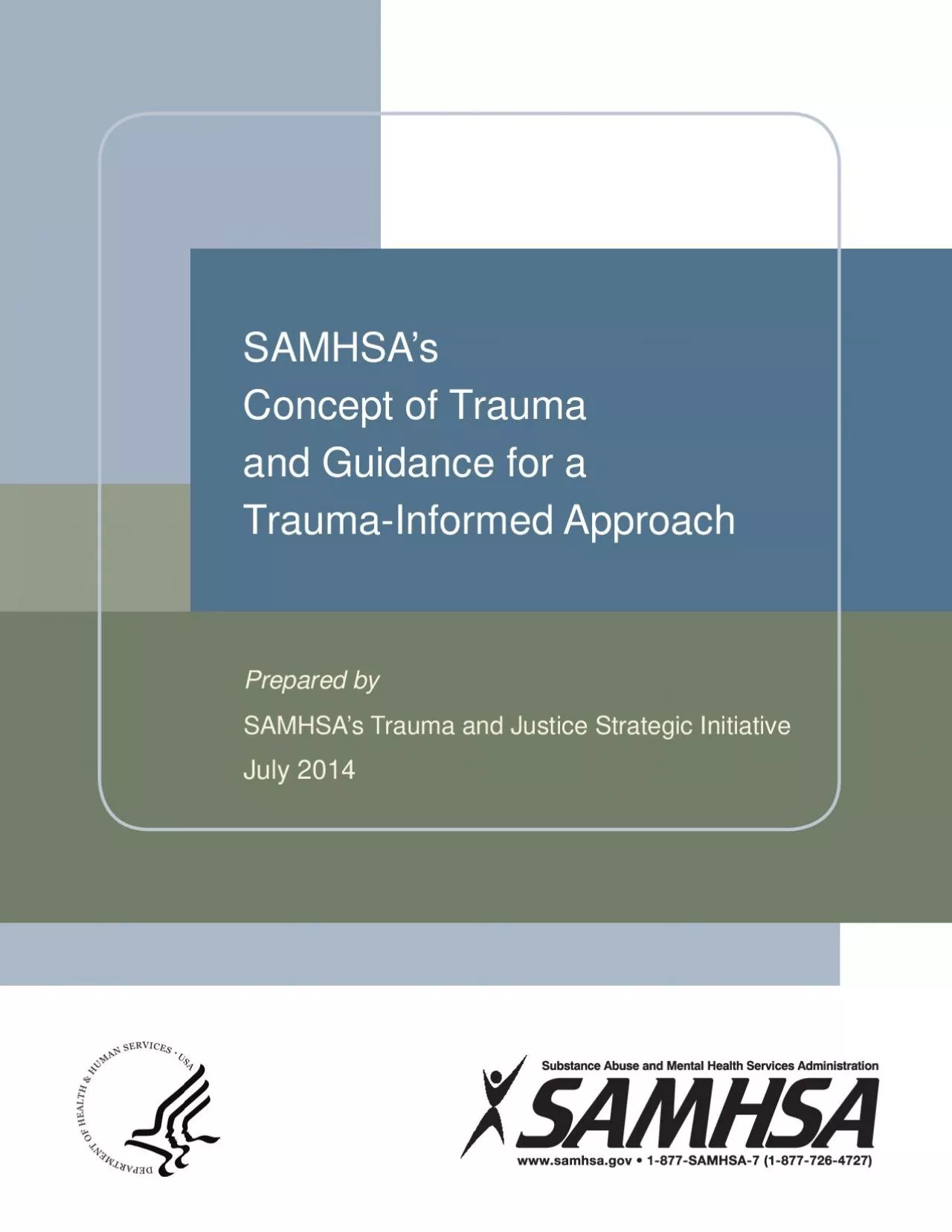 SAMHSA146s  Concept of Trauma and Guidance for a  TraumaInformed A