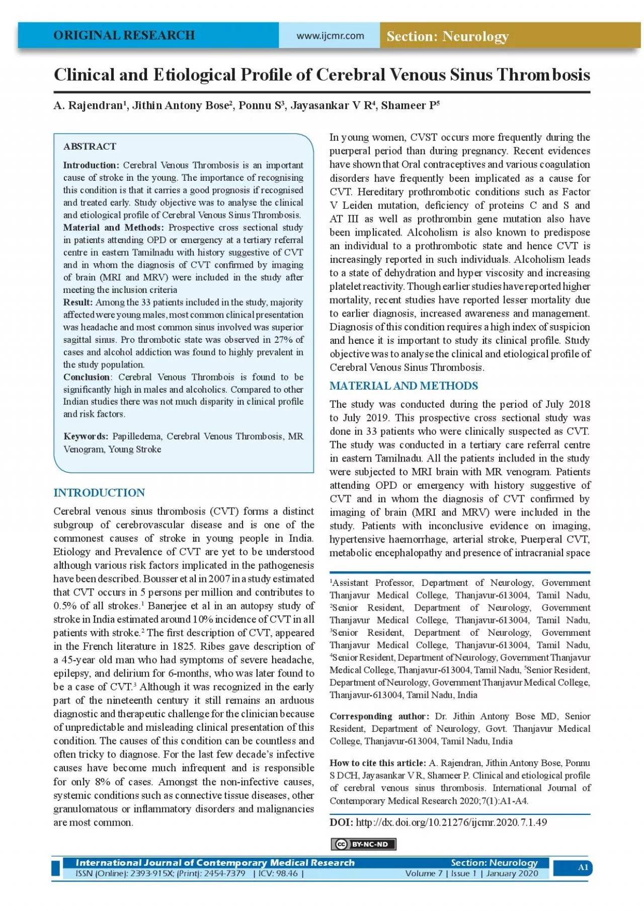 PDF-Clinical and Etiological Prox00660069le of Cerebral Venous Sinus Th