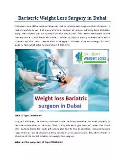 Bariatric Weight Loss Surgery in Dubai