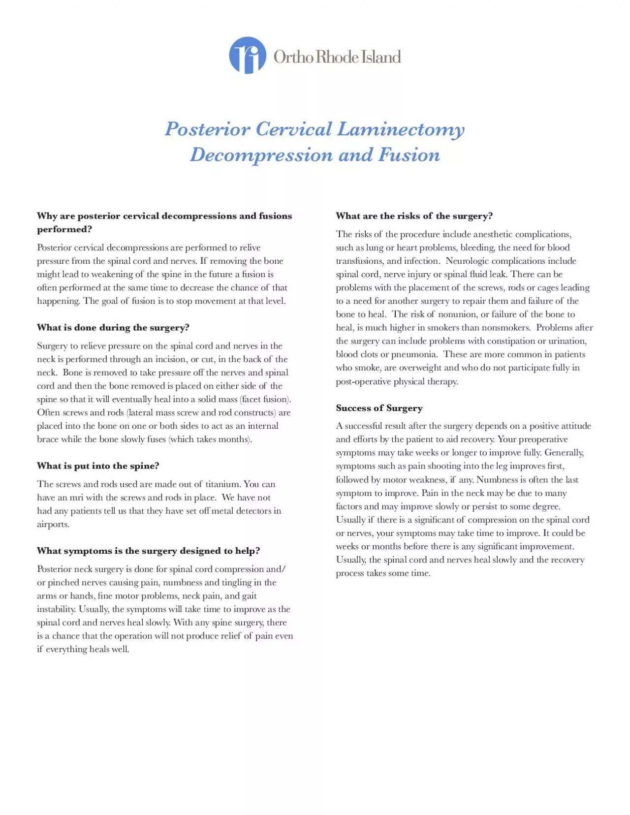 PDF-Why are posterior cervical decompressions and fusions