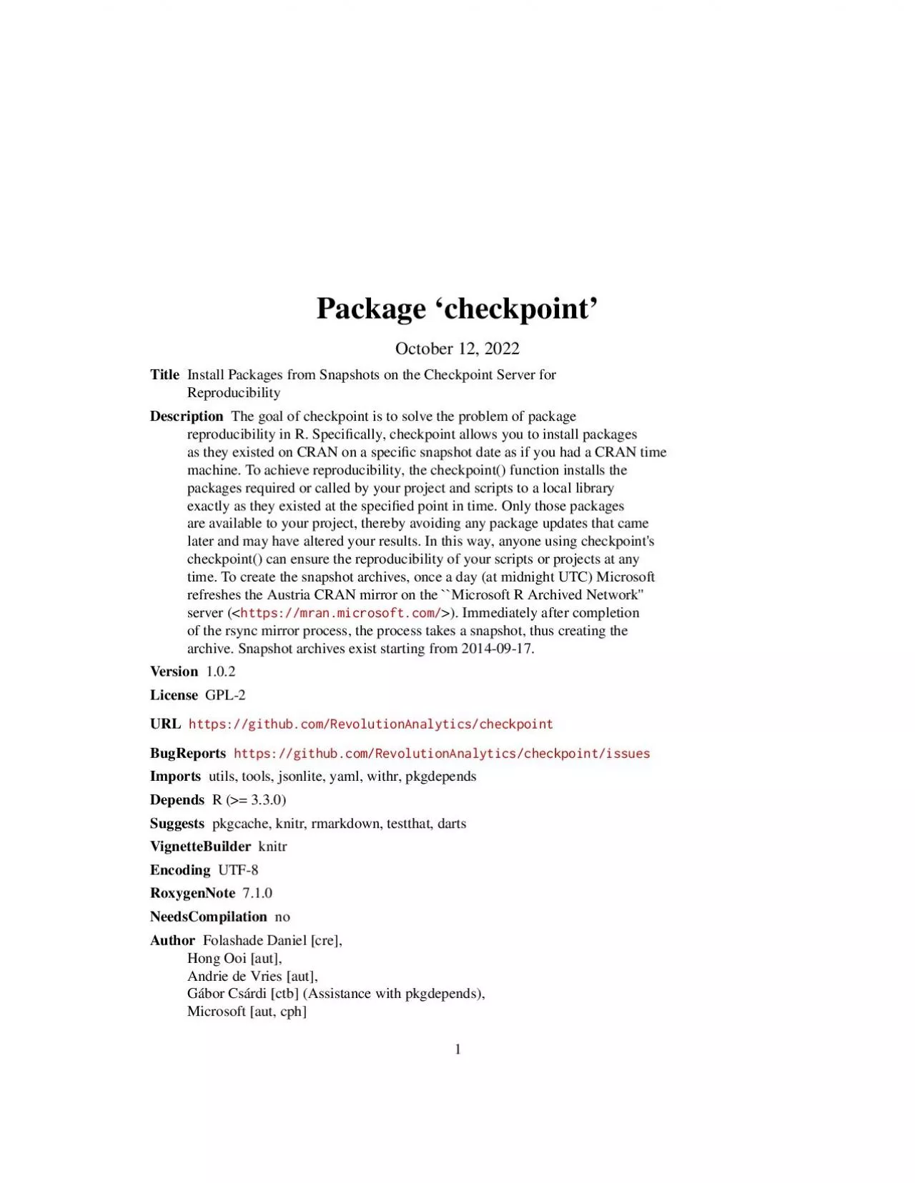 PackagecheckpointJanuary282022TitleInstallPackagesfromSnapshotsonth
