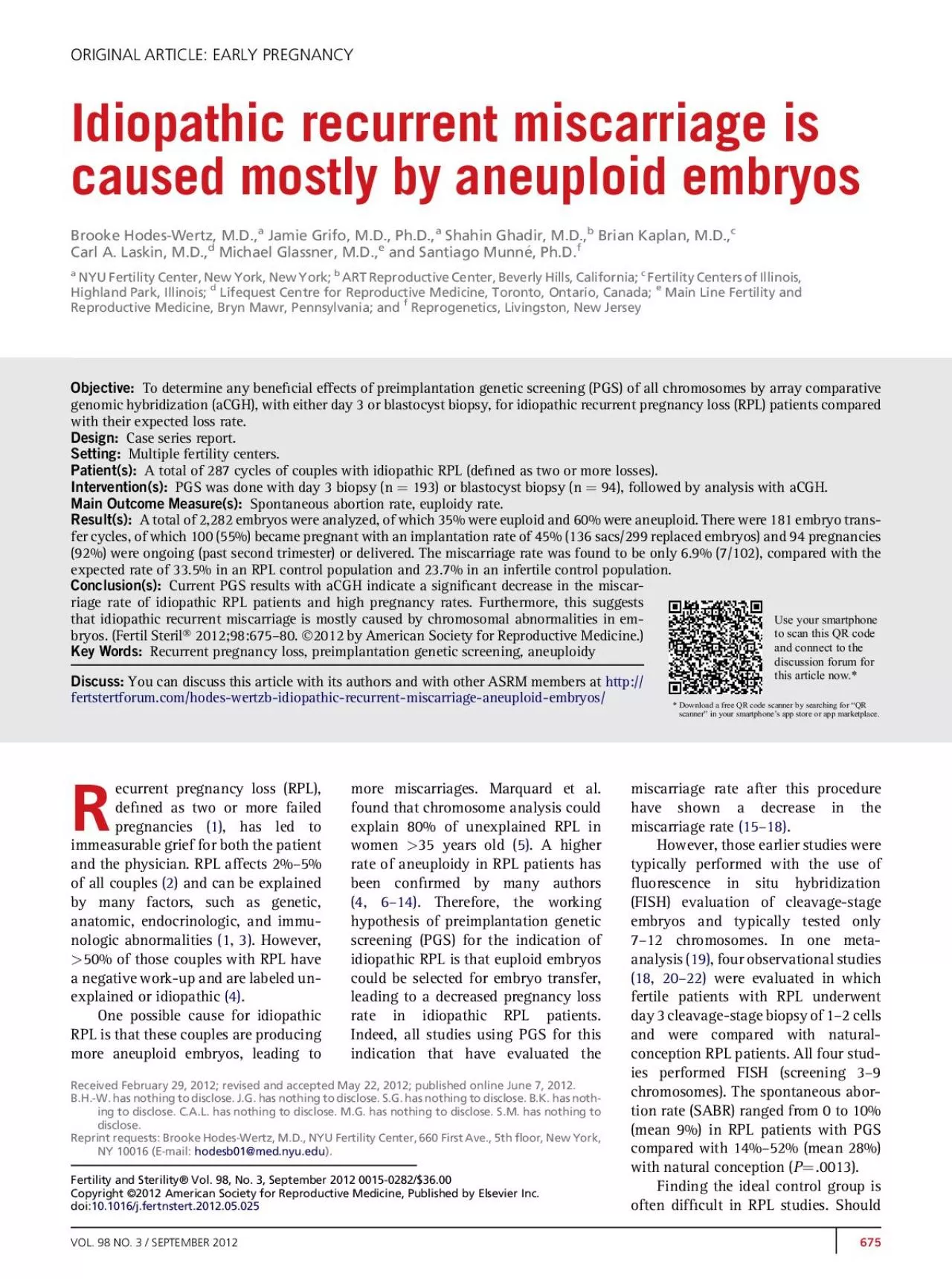 PDF-IdiopathicrecurrentmiscarriageiscausedmostlybyaneuploidembryosBrookeHo