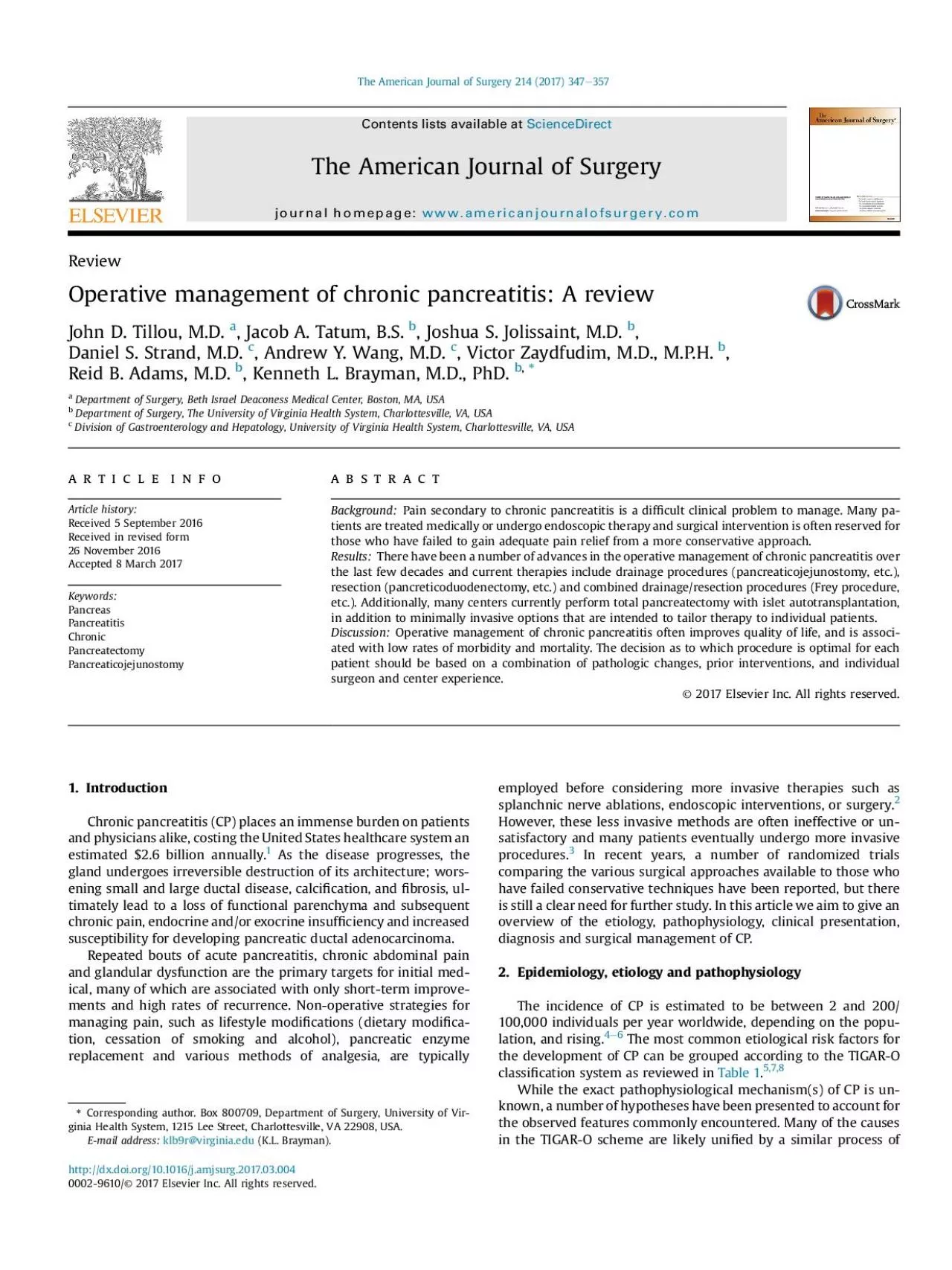 PDF-ReviewOperativemanagementofchronicpancreatitisAreviewJohnDTillouMD